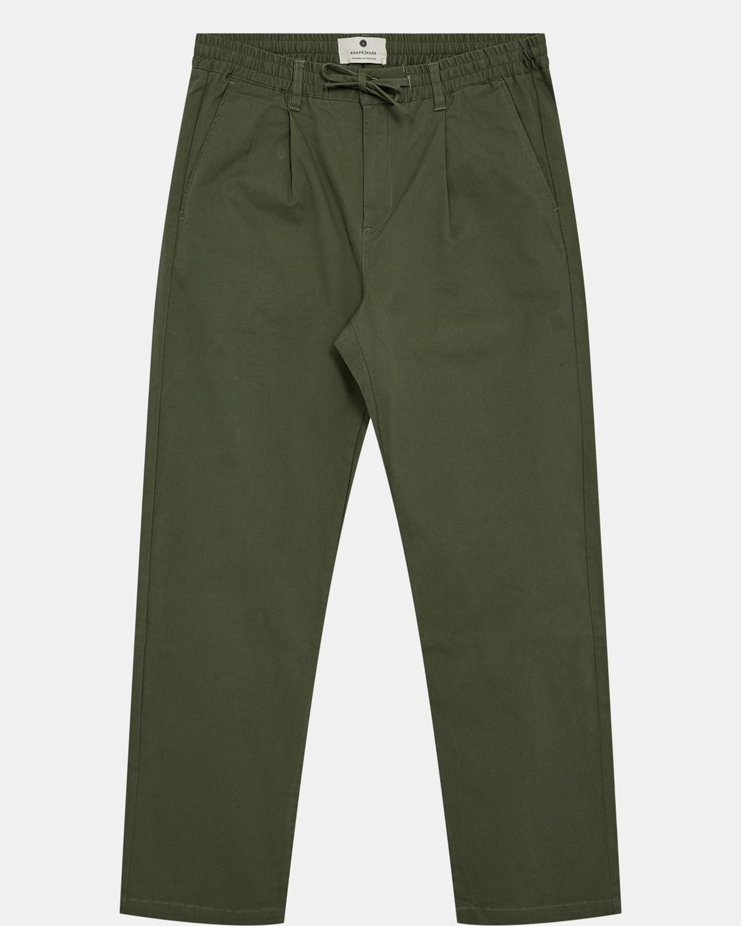 AKJAN COTTON PLEAT ELA PANTS Olivine