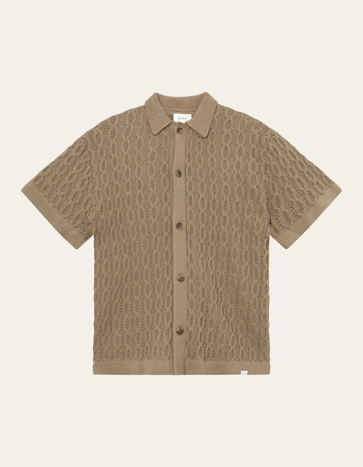 Garrett Knitted SS Shirt walnut