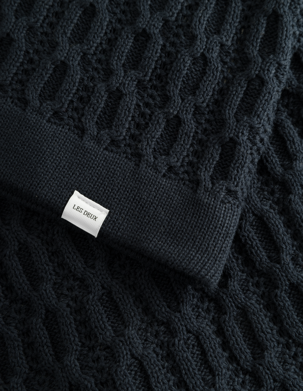 Garrett Knitted SS Shirt dark navy