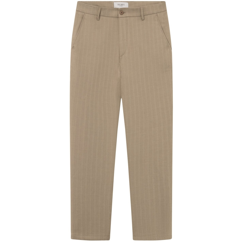 Como Reg Herringbone Suit Pants Walnut