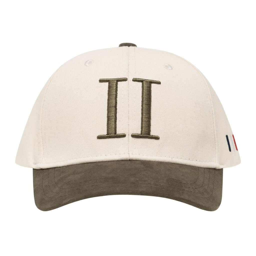 Baseball Cap Suede II ivory/olive night