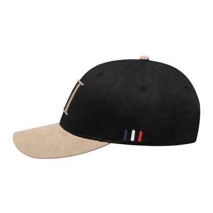 Baseball Cap Suede II dark Black/beige