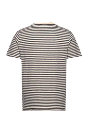 AKROD S/S COT/LINEN STRIPE TEE sky captain