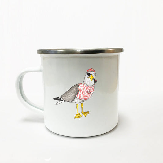 Seaborn seagull Enamel Mug