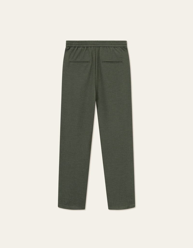 Como tapered drawstring pants forest green