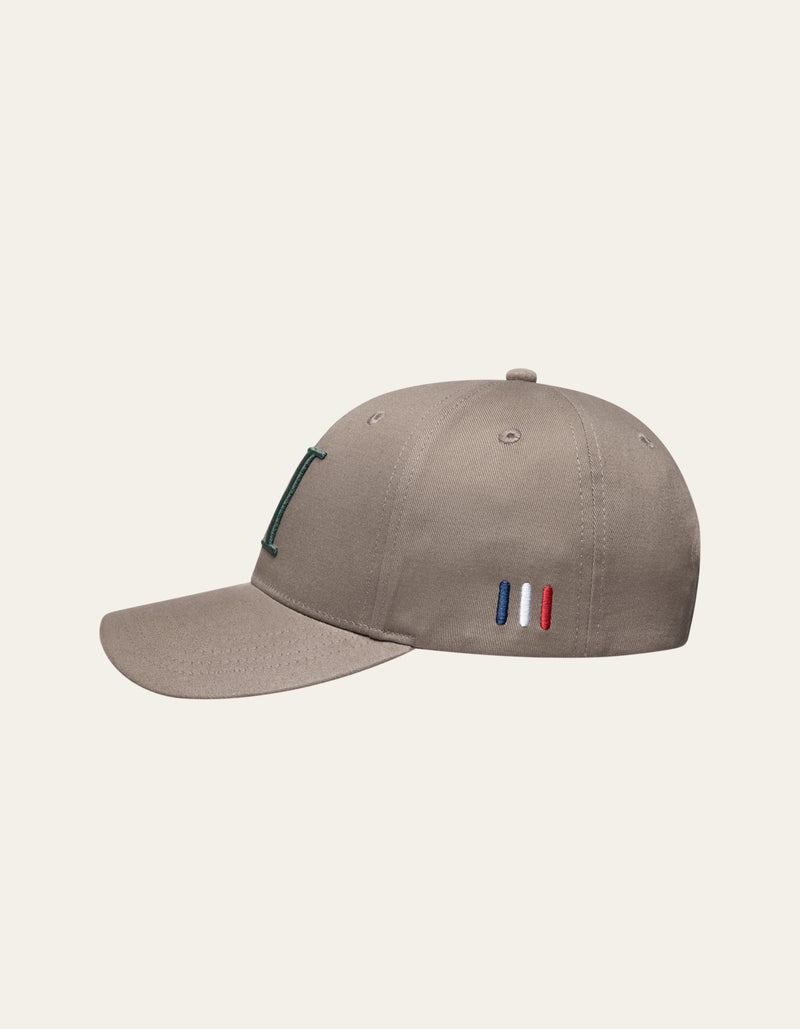 Baseball Cap Suede II desert taupe/pine green