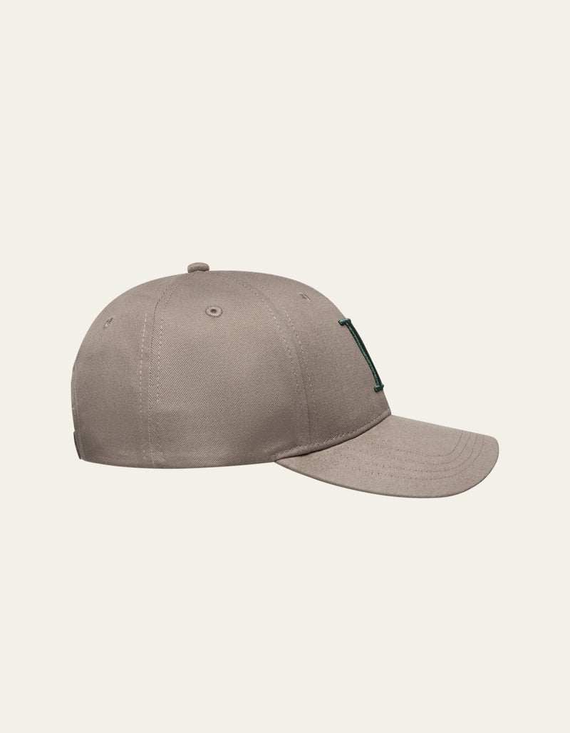 Baseball Cap Suede II desert taupe/pine green