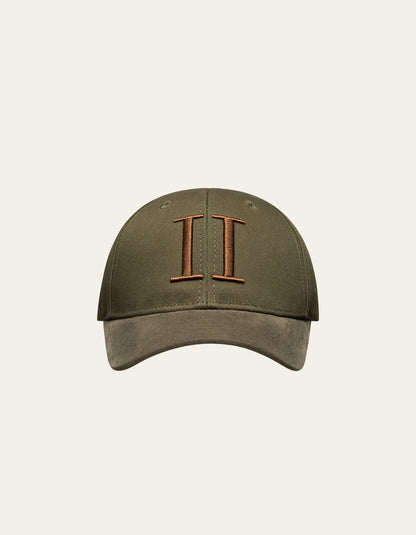 Baseball Cap Suede II olive night/ terracotta