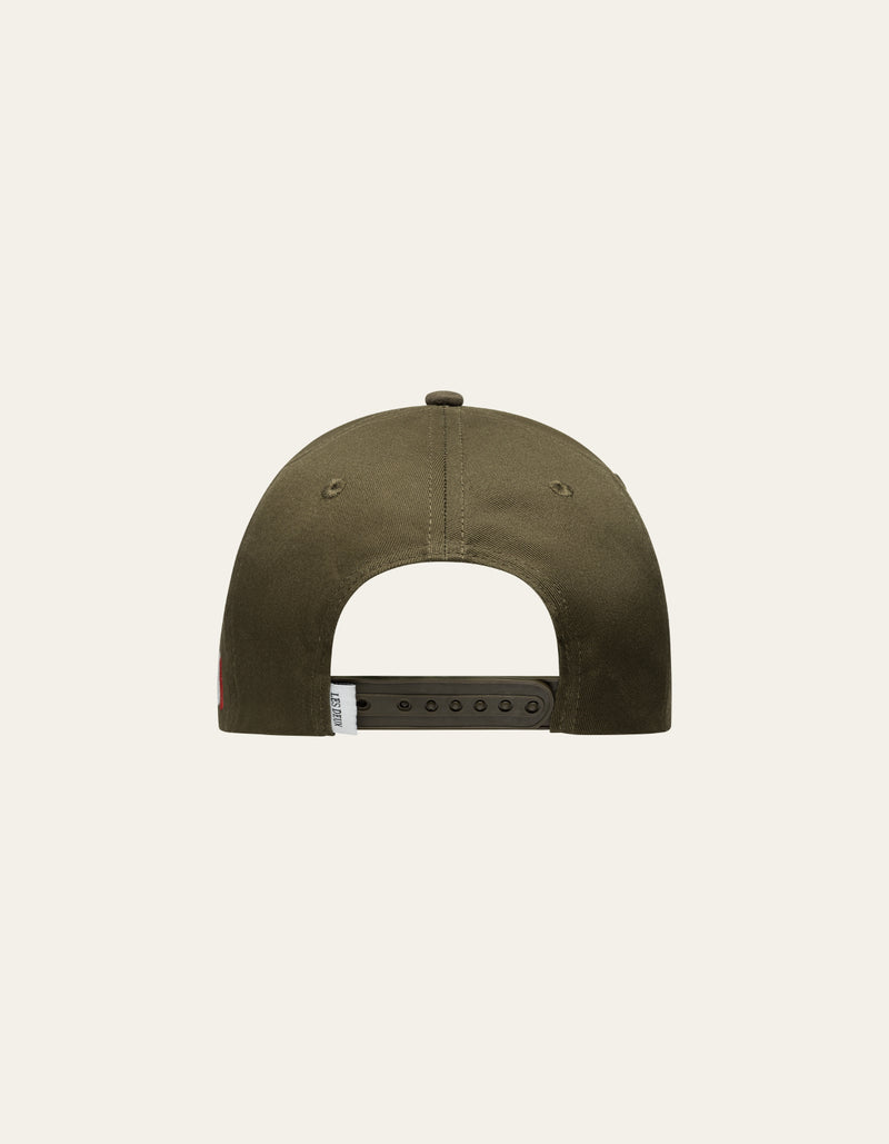 Baseball Cap Suede II olive night/ terracotta