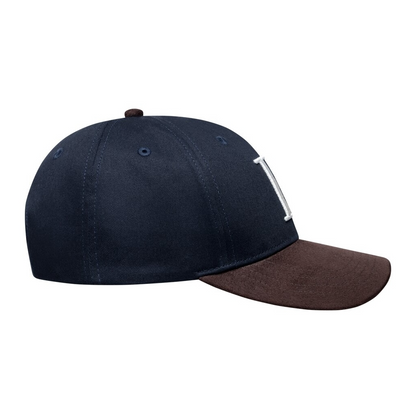 Baseball Cap contrast SuedeII dark Navy/coffee brown