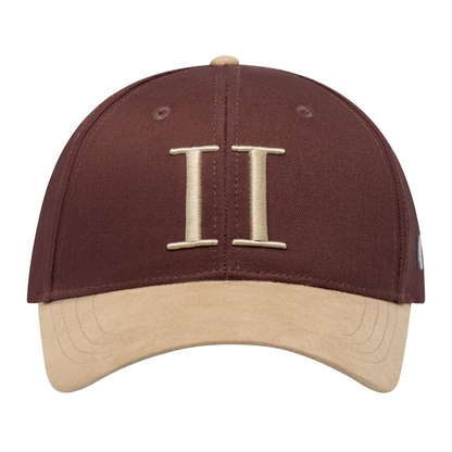 Baseball Cap contrast Suède II dark burgundy/warm sand