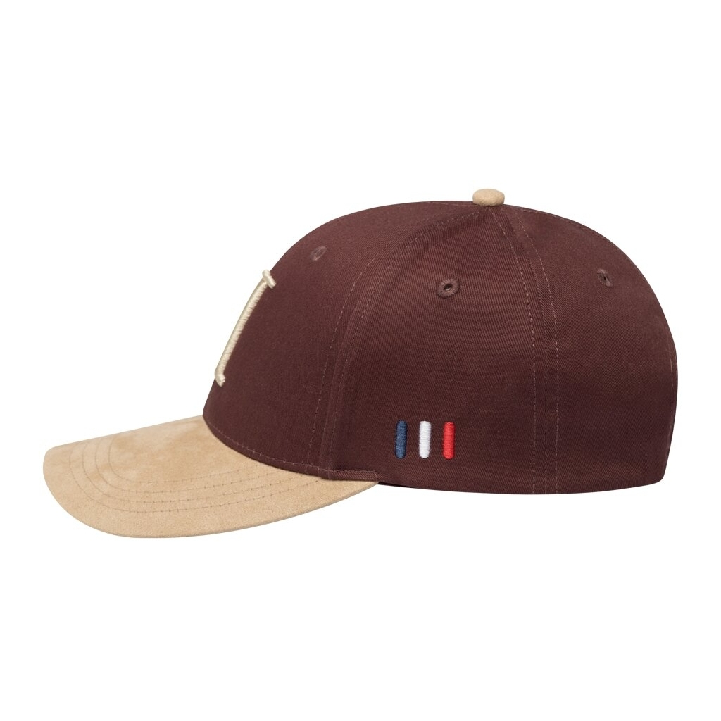 Baseball Cap contrast Suède II dark burgundy/warm sand