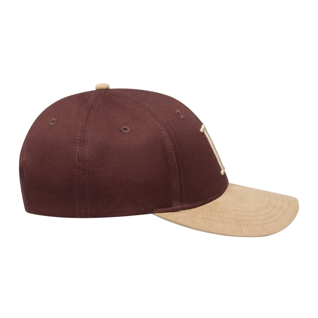 Baseball Cap contrast Suède II dark burgundy/warm sand