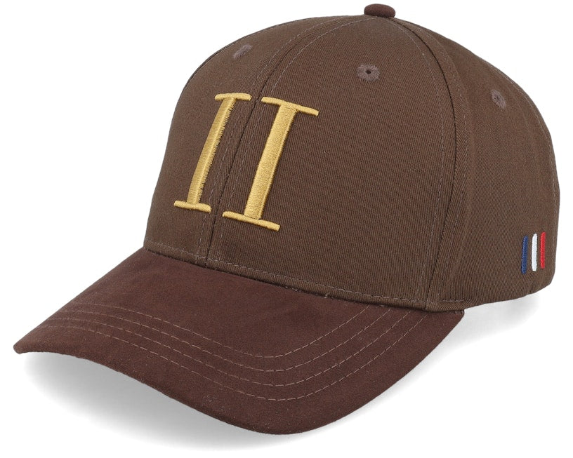 Baseball Cap Suede II coffee brown/mustard yellow