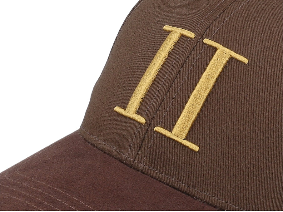 Baseball Cap Suede II coffee brown/mustard yellow