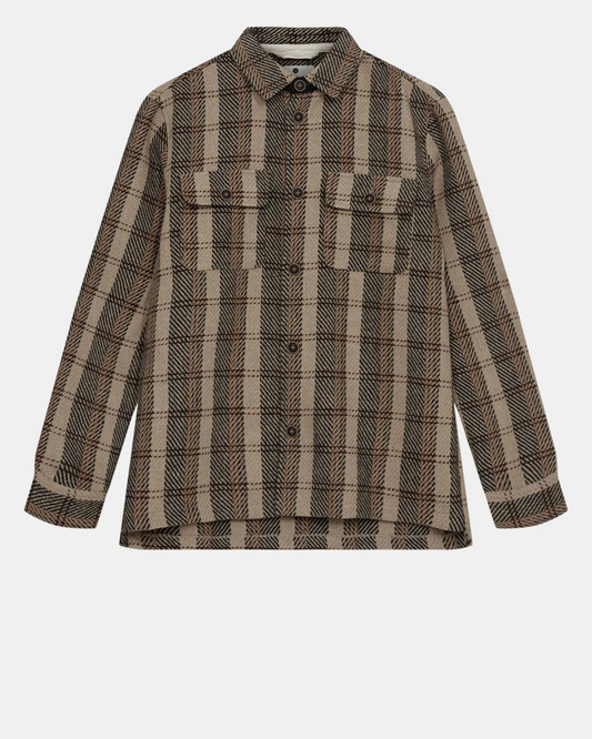 Akoscar check overshirt incense