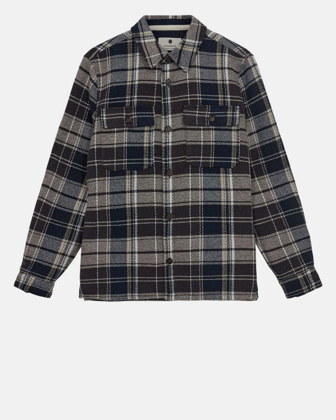 Akoscar check overshirt chocolate Brown