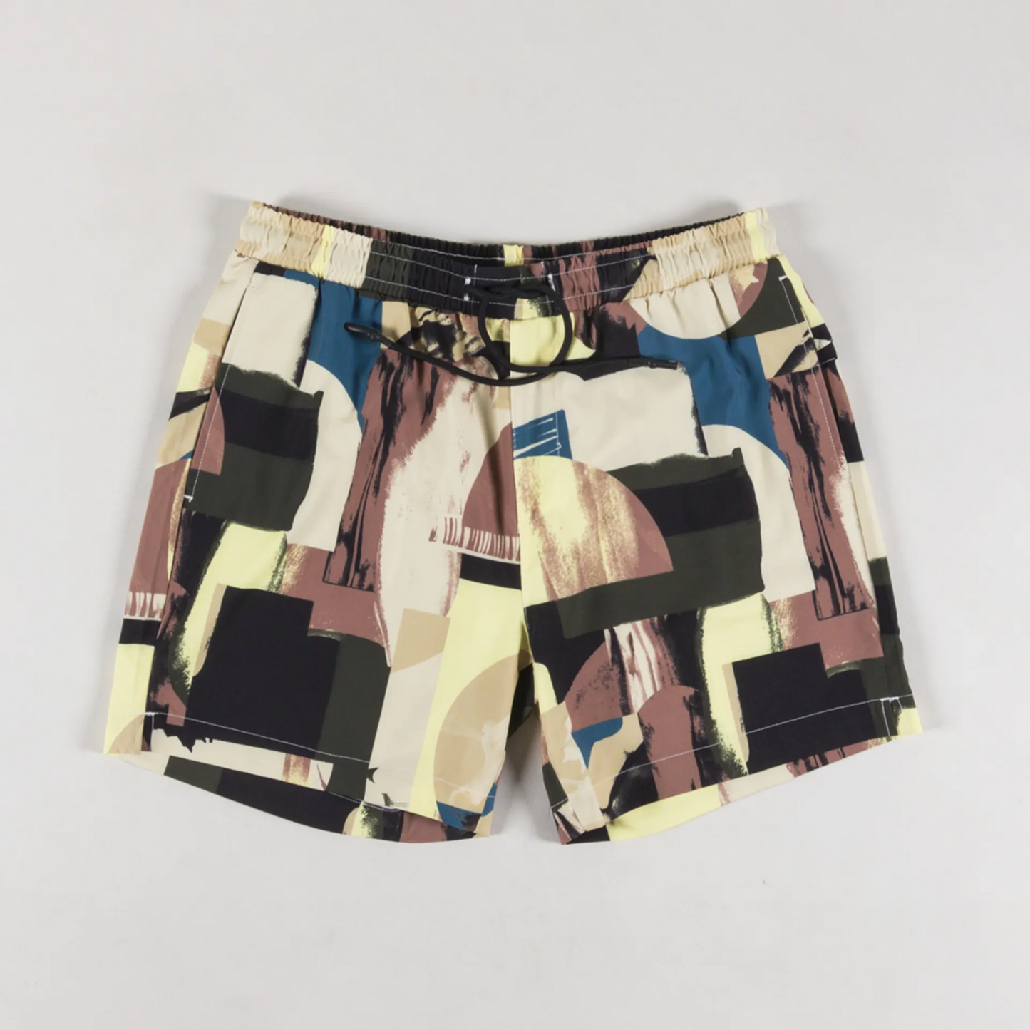 AKSHARK AOP SWIMSHORTS cognac